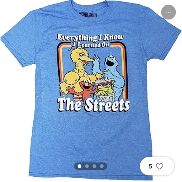 Sesame Street “Everything I Know I Learned On The Streets” blue t-shirt L - Picture 1 of 5